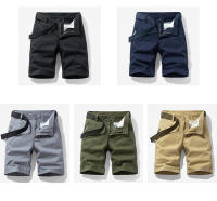 Shorts De Verano Para Hombre 100% Algodón Sólido Calidad Superior Ropa Social Casual Bermudas Sueltas De Lujo En Caqui Joggers De Perna Larga Cierre De Cremallera - details 2