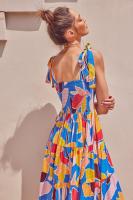 Vestido de tirantes largo estampado para mujer, sin mangas, para ir al trabajo, verano 2025 - details 15