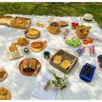 1 alfombra de Picnic portátil impermeable de 90-150cm Material de algodón PE Ideal para playa y Camping al aire libre - details 3