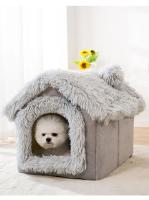 Perrera mediana para perro, casa de interior suave y cómoda para cachorros, cama extraíble para perros pequeños, cueva cálida para invierno, esterilla portátil para dormir para mascotas - details 3