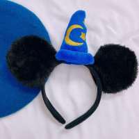 Diadema con lazo de Minnie, sombreros para niños, parque de atracciones, diadema con orejas de conejo de Mickey de dibujos animados, pinza para el pelo para mujer - details 3