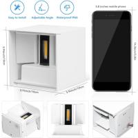 Aplique Pared Exterior, 12W Impermeable IP65 Lampara de pared Interior Exterior Luz Cálida 3000K 1000 lm Ángulo ajustable Lámpara Pared Blanco para Porche Salón Dormitorio - details 38