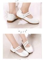 Zapatos de cuero con flores para niña, calzado plano de princesa para fiesta de boda, dulce y suave, clásico, para primavera y otoño - details 14