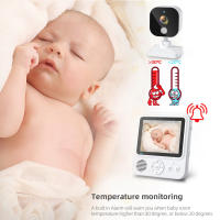 ABM900 Monitor de bebé de 2,8 pulgadas cámara de vídeo de vigilancia para bebé protección de seguridad Audio bidireccional cámara de visión nocturna niñera - details 5