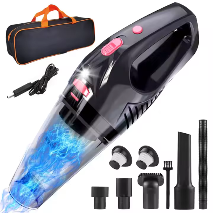 Aspiradora Portátil Inalámbrica Potente 120W, Seca y Medo para Coche, Oficina, Hogar, Sofá, Cabello - 1