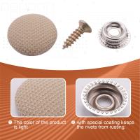 30 Uds. Tornillo de fijación de tela para techo de coche, hebilla fija para techo de coche, remaches a presión, retenedor, botón de reparación de revestimiento automotriz, color Beige - details 6