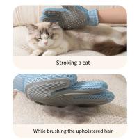 Guantes para quitar el pelo flotante para gatos, malla transpirable, silicona suave, cepillo depilatorio 2 en 1, grueso, antiarañazos - details 3