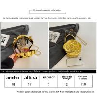 Cadena flor acrílico bolsos de las mujeres 2025 nuevos bolsos de hombro de nicho europeo y americano con cuentas cena portátil bolsos de las mujeres - details 6