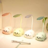 Mini luz nocturna con forma de cerdo para mascotas, lámpara LED plegable con carga USB, lámpara de mesa pequeña para aprendizaje de estudiantes, protección ocular, lámparas para libros, decoración de cabecera - details 3