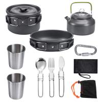 Batería de cocina para acampada, ligera de aluminio, para viajes y senderismo - details 21