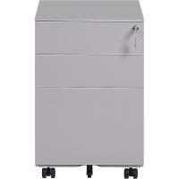 metal gris claro 3 cajones ruedas cerradura industrial oficina Cami - details 4