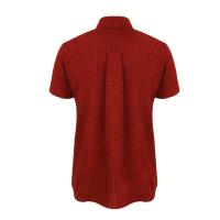 Camisa clásica de manga corta para hombre, camisa informal de Color sólido para vacaciones de verano - details 6