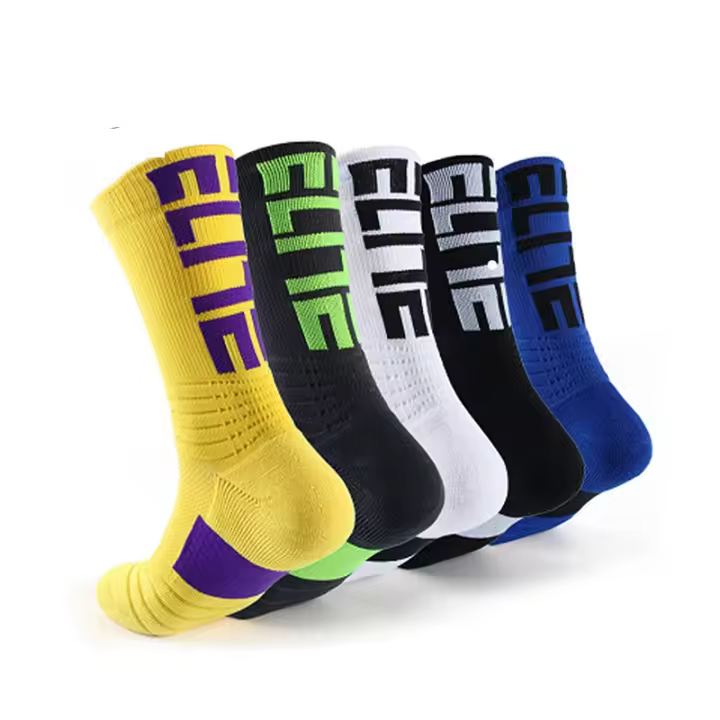 Calcetines de baloncesto profesionales, medias deportivas gruesas de élite, antideslizantes, duraderas, con fondo de toalla para monopatín - 1