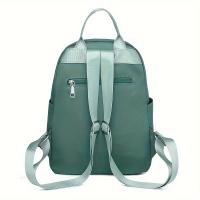 Mochila Vintage Gran Capacidad para Mujer - Bolso Casual de Nylon Ligero, Correas Ajustables, Cierre de Cremallera - details 6