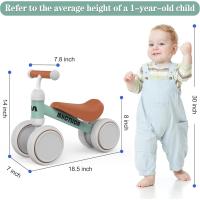 Bicicleta sin pedales para niños a partir de 1 año de equilibrio, juguetes para bebés de 1 año, bicicleta para bebés con 4 ruedas para bebés de 10 a 24 meses, primera bicicleta para niños y niñas como regalo - details 30