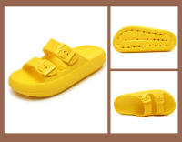 Sandalias de plataforma gruesa con hebilla ajustable para mujer, zapatos de playa, zapatillas de baño, toboganes de suela plana de EVA suave, talla grande 36-47 - details 19