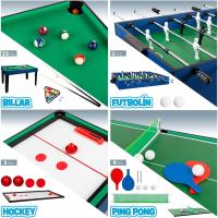 Mesa de Juegos Conversible de Madera Futbolín y Billar en Uno 12 Juegos para Niños y Adultos - details 4
