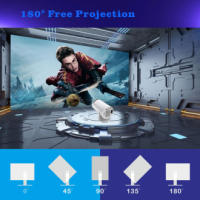 NuevoHY300Inalámbrico con cableWIFITeléfono móvil de la misma pantallaTYPECProyector portátil del hogar del Banco de energía - details 4