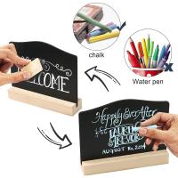 Paquete de 12 Mini carteles de pizarra, tableros de tiza para notas de cocina con soportes, tablero de mesa pequeño para mensajes de pizarra de 10x7,2 cm - details 6