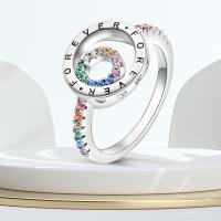 Nuevos anillos de Plata de Ley 925, anillos originales apilables simples y brillantes para mujer, regalo de joyería de amor de compromiso de aniversario - details 12