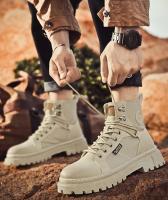Zapatos de hombre con plataforma y cordones botas de goma para hombre de corte alto primavera otoño calidad Y2k Vintage Retro diseñador Casual oferta barata nuevo - details 6