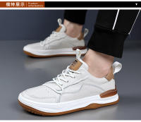 La primera capa de cuero de vaca zapatos casuales, cuero genuino transpirable zapatos de cuero de los hombres, deportes. - details 15