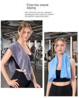 Toalla de microfibra antideslizante para gimnasio, toalla refrescante de secado rápido para Yoga, ejercicio, natación y Fitness, para correr en la playa y el cuerpo, 42x95cm - details 11