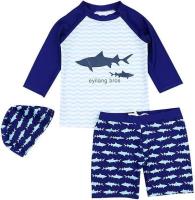 Traje de baño de dos piezas para niños, manga larga con protección solar antiultravioleta para niños - details 0