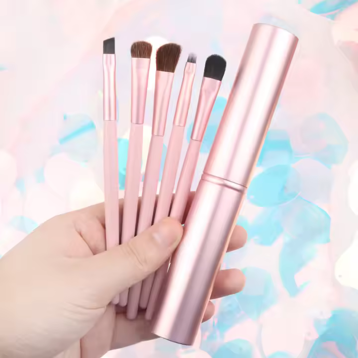 Set de  5 Brochas de Maquillaje para Mujeres Base de Sombra de Ojos Lápiz de Ojos Herramientas de Belleza Mezcla de Brochas de Maquillaje - 1