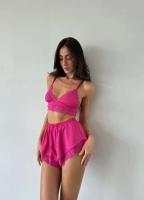 Conjunto de 2 piezas de ropa sexy, ropa interior Ence para mujer, pijama rosa elegante, ropa casual - details 14