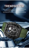 Reloj Skeleton Sport Luxury para hombre: resistente al agua, luminoso, duradero, con correa de caucho, diseño elegante - details 4