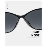 Gafas de sol triangulares de ojo de gato, gafas de sol con montura negra de alta gama para mujer - details 2