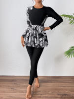 Traje de Baño Modesto para Mujeres Burkini de Cubierta Completa Manga Larga Estilo de Baño Islámico - details 7