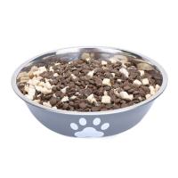 Cuenco de acero inoxidable de gran capacidad para perros, cuencos antideslizantes para comida de perros, bebederos con patrón de huella de gato, comederos para mascotas, cuenco de alimentación para gatos - details 3