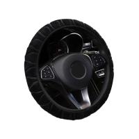 Funda de felpa para volante de coche, cuero corto suave y cálido, antideslizante, decoración de coche para hombres y mujeres, invierno - details 1