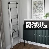Tijera Plegable de Aluminio de 5 Peldaños Escalera Doméstica Adelgazante con Pasamanos - details 4