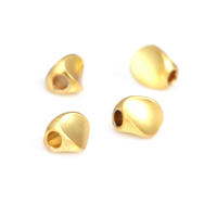 20 piezas, 4,5 MM, 6MM, 18K, Color dorado mate, latón, pulseras trenzadas lisas, cuentas espaciadoras, accesorios de joyería - details 7