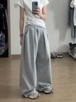 Pantalones de Sudor de Moda Vintage para Mujer Pantalones anchos y sueltos al Estilo Coreano con cremallera Ropa Deportiva Casual para Otoño 2025 - details 1
