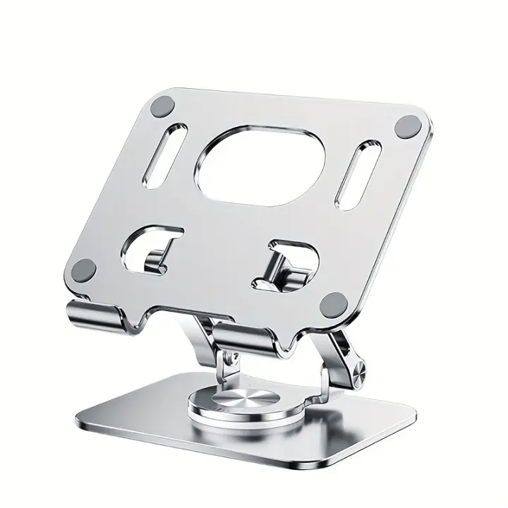 Soporte plegable para tableta con rotación de 360 °, accesorio ajustable de aluminio para teléfono, de 4,7 a 12 pulgadas, para IPad MiPad MatePad Tab - 1