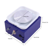 Mini rueda de cerámica eléctrica para trabajar la arcilla, máquina formadora de 24W, 100-240V, herramientas de bricolaje, estándar de la UE, 0-2000 RPM, 15*13cm/5,9*5 pulgadas - details 2
