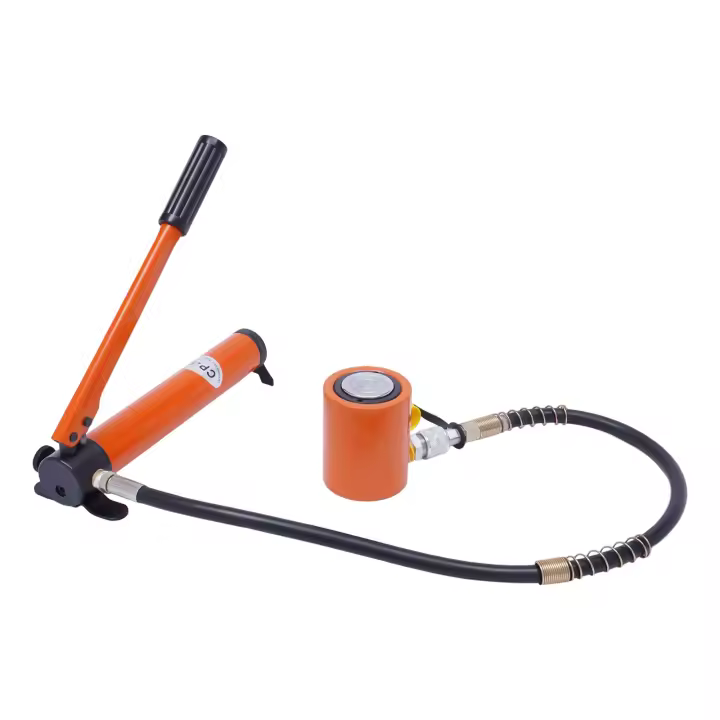 Bomba hidráulica manual naranja de 20 toneladas Bomba hidráulica de alta presión 350CC con funda de junta de alambre de acero, tubo de aceite de alta presión, anillo antideslizante - 1