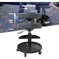 Taburete de Neumático Rojo con Almacenamiento 390-520mm 2 Estantes Muebles y Organización - details 18