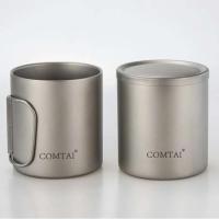 Taza de té y café cubiertas con agua de titanio de doble pared para exteriores, villa para acampar al aire libre - details 2