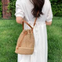 Bolso de Verano para Mujeres Bolso de Hombro de Paja Bolsa Top Mate de Ratán Bolso de Mano Casual de Raffia Crochet Bolso de Playa - details 6