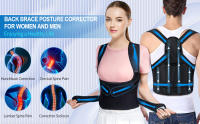 Corrector de postura de espalda para mujeres y hombres, soporte Lumbar para cuello, hombros, mejora la joroba y el alivio del dolor de espalda - details 0