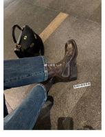 Nuevas botas finas de suela gruesa con cremallera de contracción lavadas botas cortas - details 13