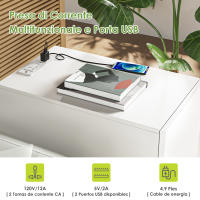 Rcynview Mesa de Noche Diseño Rectangular de Hierro Resistente a Arañazos con Iluminación LED - details 5