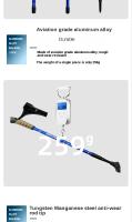 Bastones nórdicos para caminar, bastón telescópico de aleación de aluminio 7075, para Senderismo, 2 piezas - details 4