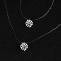 Collar en plata de ley 925 en 8 mm en circonita cúbica para mujeres y niñas, collar en cadencia clavo invisible - details 7