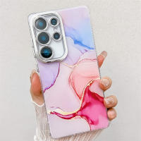 Funda de teléfono con revestimiento de patrón de mármol para Samsung Galaxy S25Ultra S24FE S24Ultra S23Ultra S25/S25 + Material IMD diseño de protección contra bulto de cámara para A16/A36/A56/A55/A35/A25/A15 - details 3